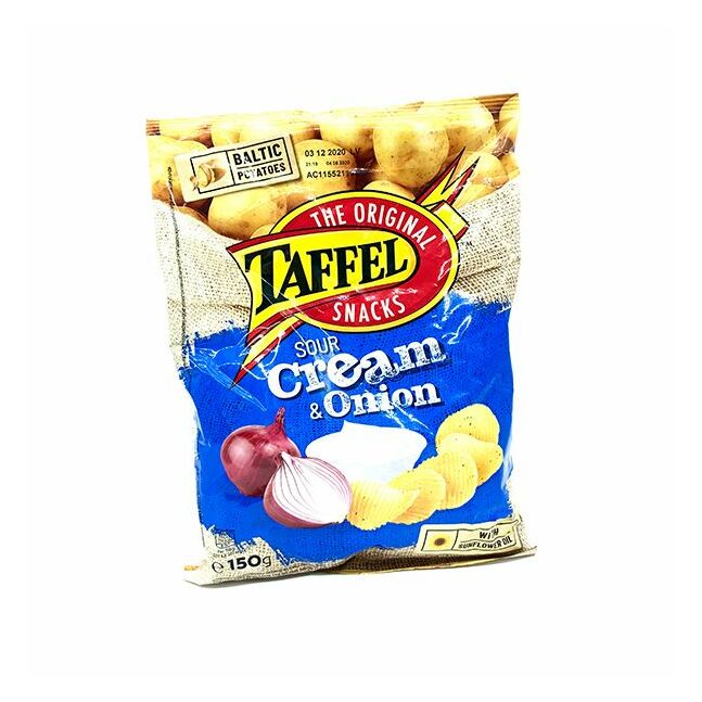 Чипсы taffel сметана/лук 150г (4750024201599)