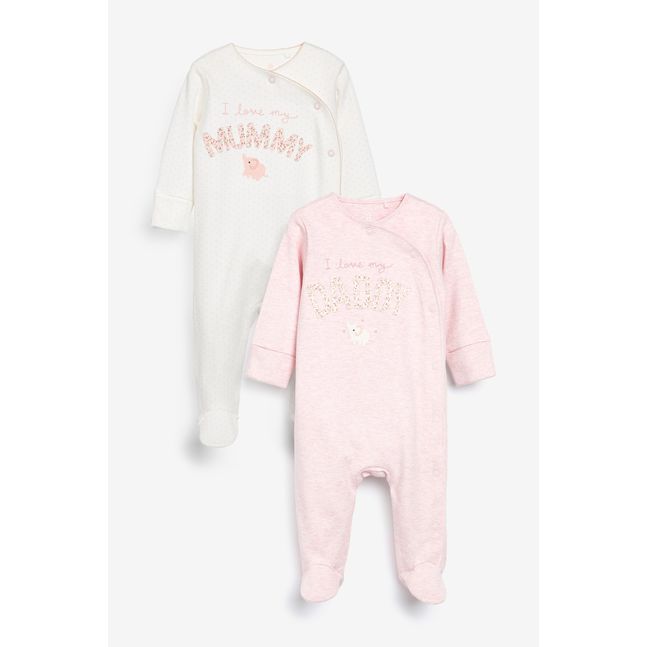 next pink elephant sleepsuit